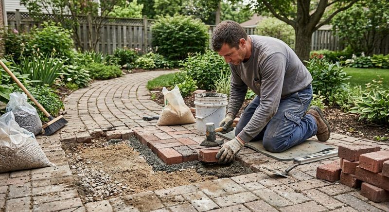 Brick Pathway Repair in North Fort Myers, FL