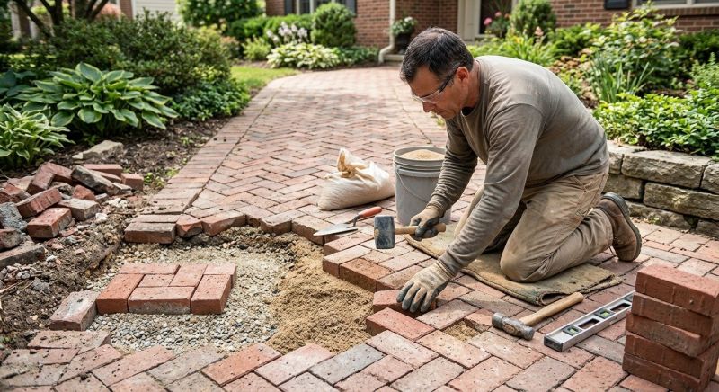 Brick Pathway Repair in North Fort Myers, FL