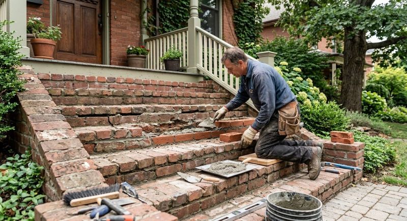 Brick Stairs Repair in North Fort Myers, FL