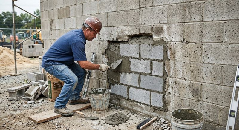 Cinder Block Wall Repair in Charlotte County, FL