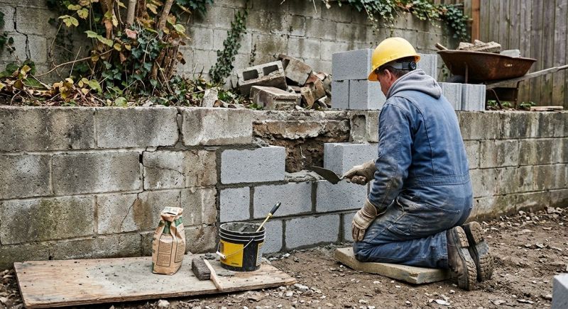 Cinder Block Wall Repair in Fort Myers, FL