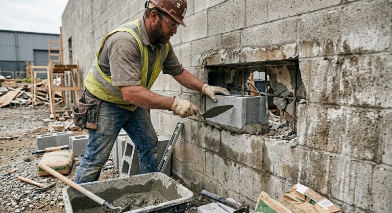 Cinder Block Wall Repair in Port Charlotte, FL
