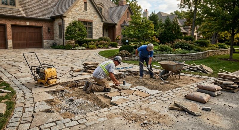 Stone Driveway Repair in North Fort Myers, FL